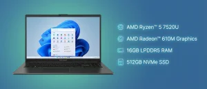 لپ تاپ اقتصادی و دانشجویی ایسوس Vivobook Go مدل E1504EFA با پردازنده Ryzen 5 7520U