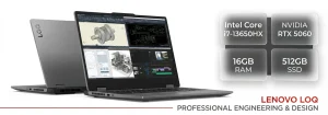 لپ تاپ لنوو LOQ با پردازنده Core i7 13650HX و 16 گیگابایت رم 