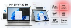 خرید لپ تاپ اچ پی envy 14 x360 با پردازنده Core i7 1355U و 16 گیگابایت رم