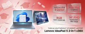 خرید لپ تاپ لپ تاپ لنوو ideapad 5 14 2-in-1 x360 با پردازنده core ultra 5 225u
