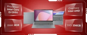 لپ تاپ لنوو ideapad slim 3 با رم 8 گیگابایتی و حافظه 256